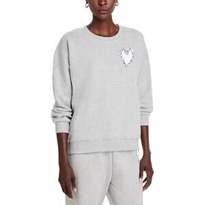 AQUA x Kerri Rosenthal Crewneck Heart Patch Sweatshirt